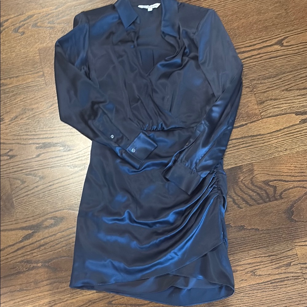 Veronica beard Elegant Navy Satin Dress